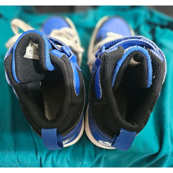 Size 3.5Y (GS) - Nike Court Borough 2 Mid Black Game Royal - Picture 2 of 7